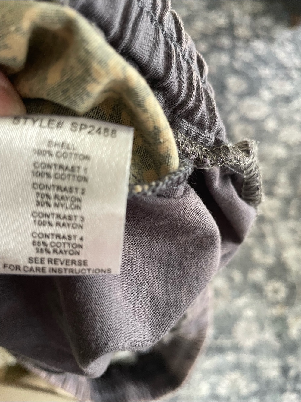 Boho Patchwork woman’s Pants in Gray Oli and Hali - Picture 7 of 8